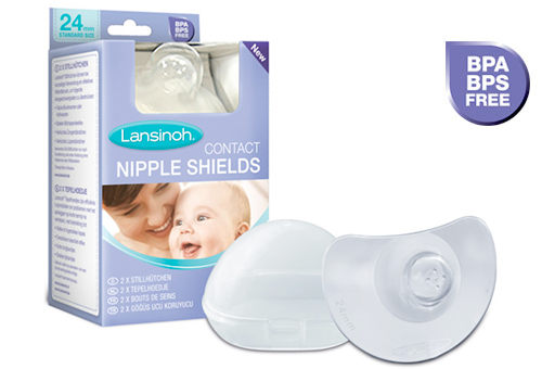Lansinoh Nipple Shields out of box and with packaging